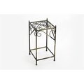 Ore International ORE International LB-1706 20.67 in. Lattice Square Cast Iron Plan Stand; Medium LB-1706